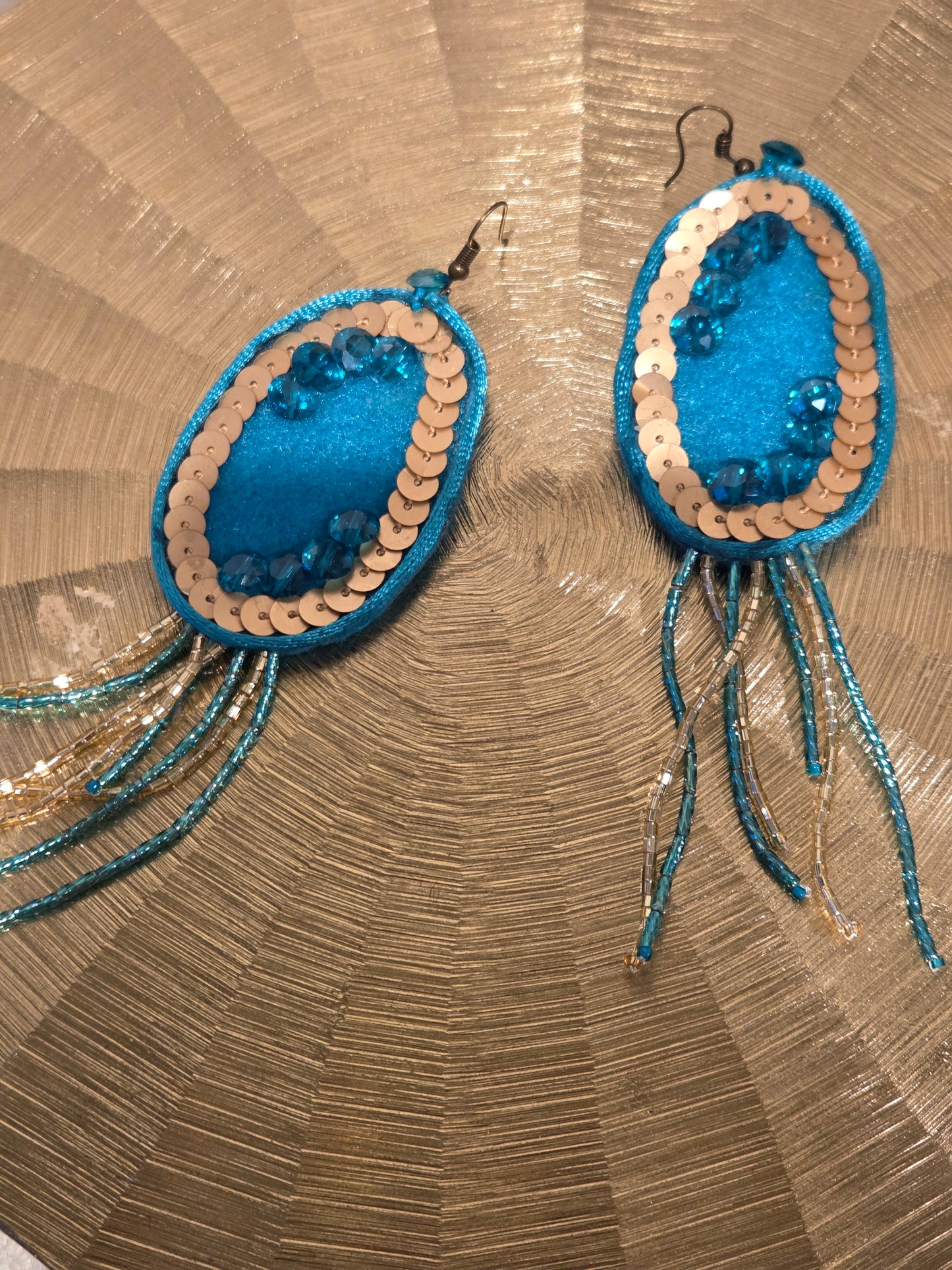Turquoise &Gold earrings