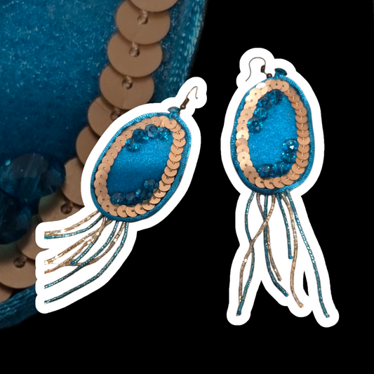 Turquoise &Gold earrings