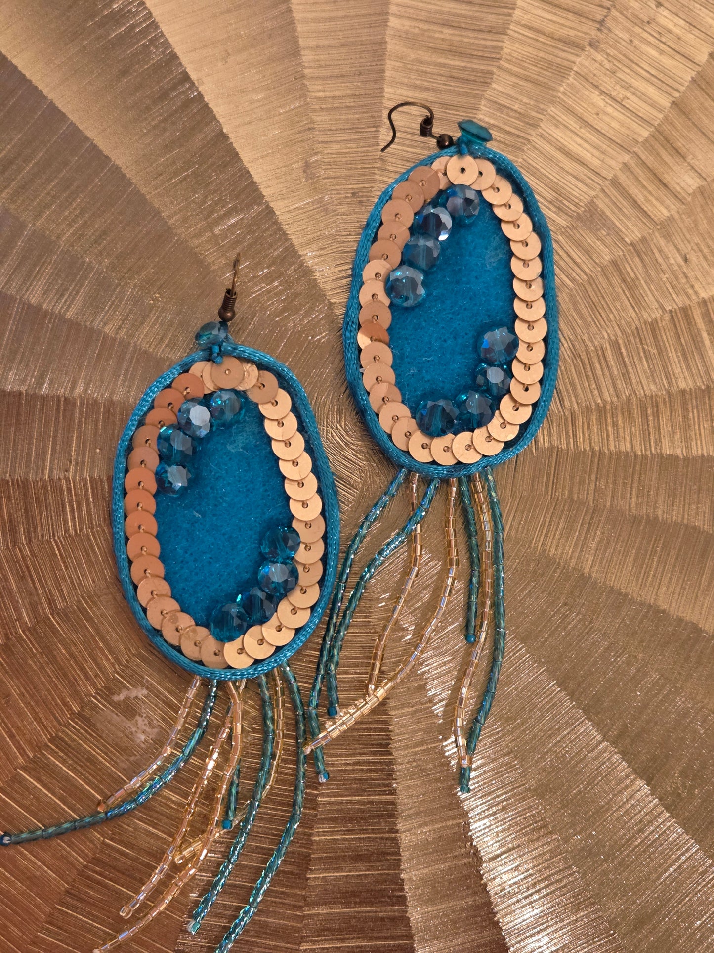 Turquoise &Gold earrings