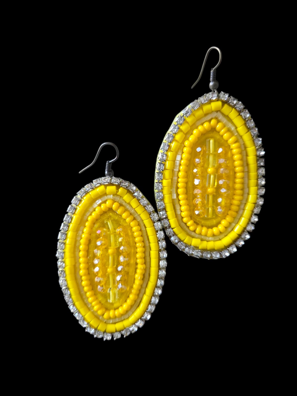 Swarovski Yellow crystals earrings
