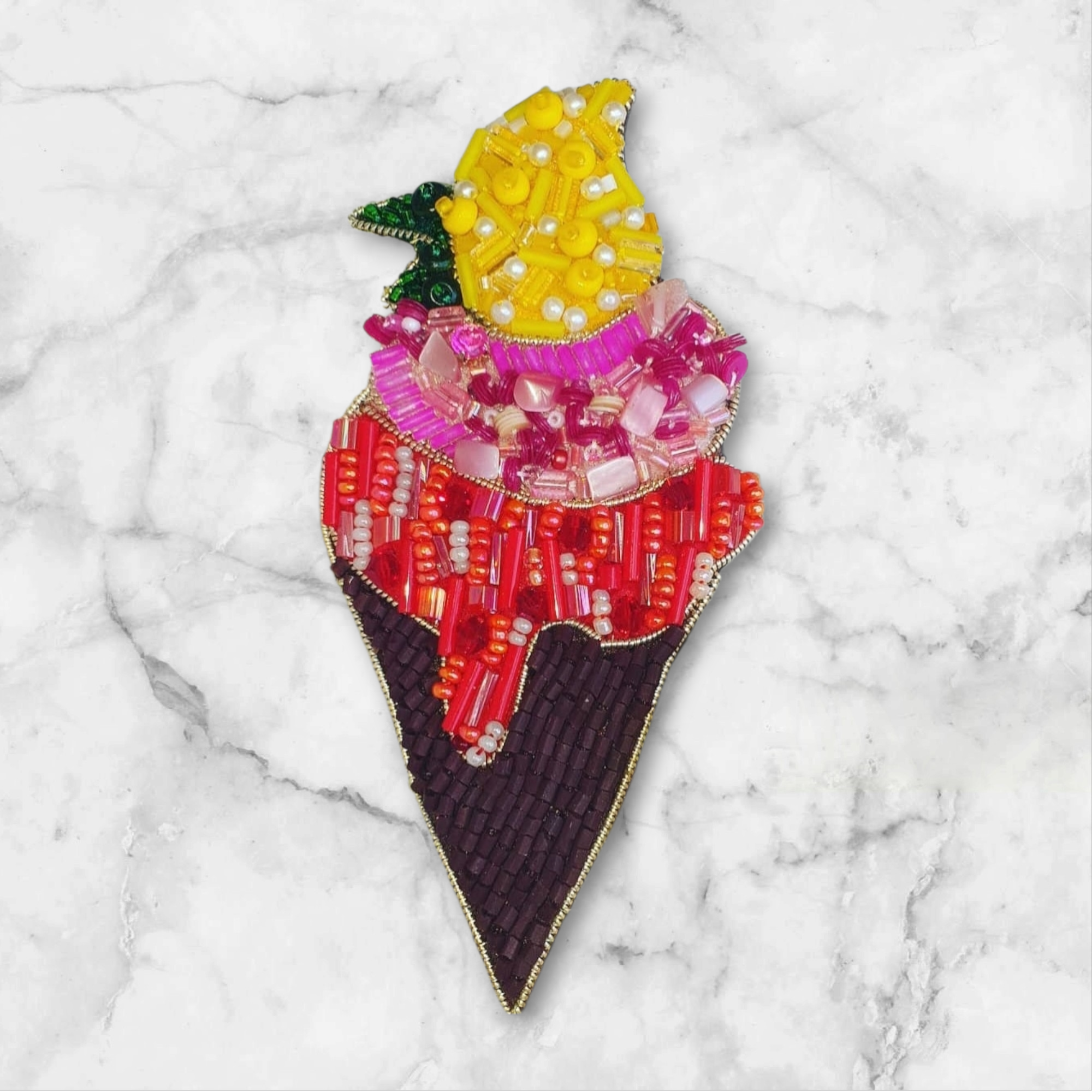 Ice cream  Brooch