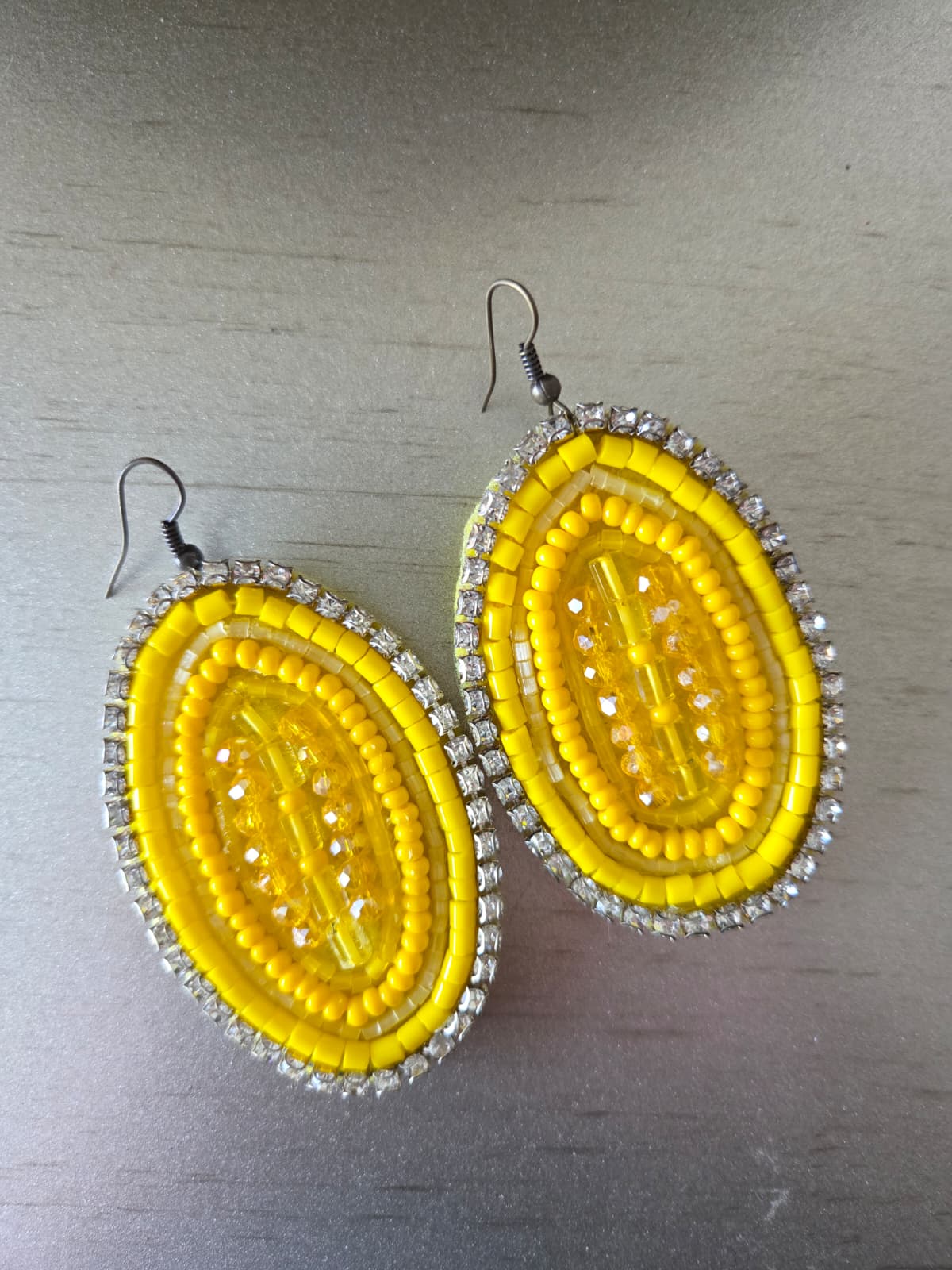Swarovski Yellow crystals earrings