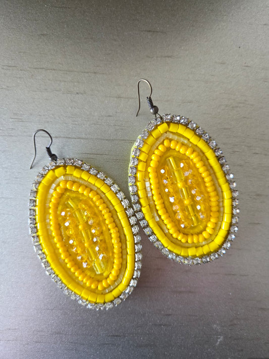Swarovski Yellow crystals earrings