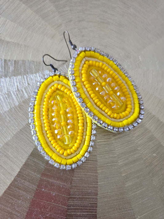 Swarovski Yellow crystals earrings
