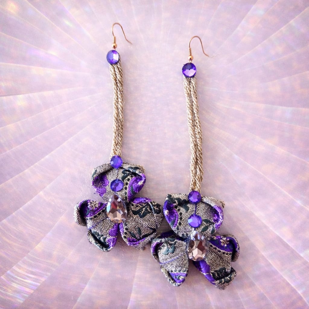 purple earrings