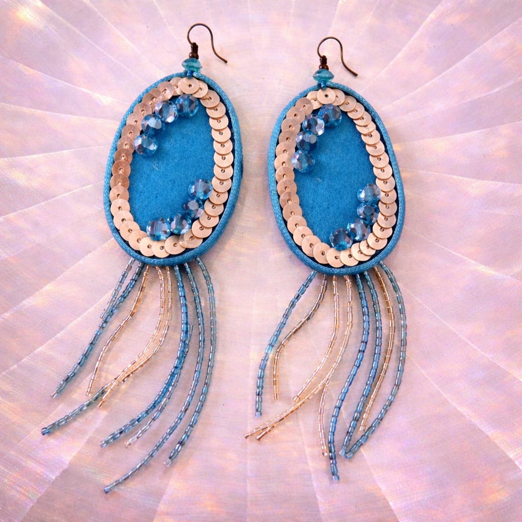 Turquoise &Gold earrings